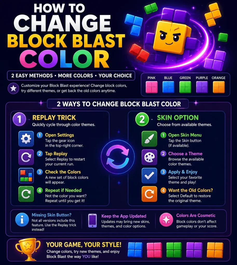 How to Change Block Blast Color (100% Working) 1 How to Change Block Blast Color in 2 Ways